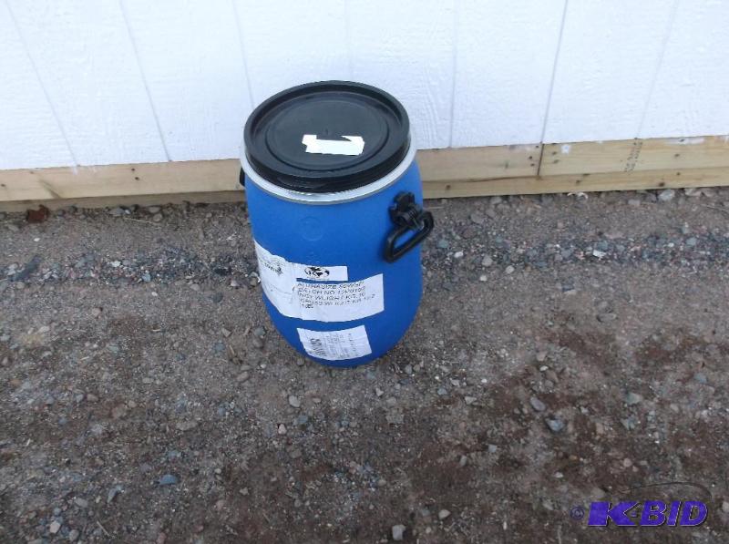 lot 183 image: About 15 gallon food grade barrel with lockin...