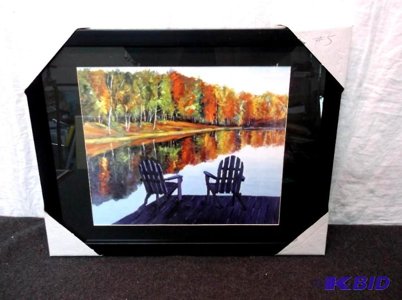lot 21 image: Beautiful framed scenery print measuring 19 5...