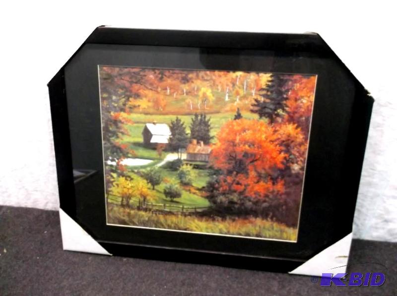lot 24 image: Beautiful framed scenery print measuring 19 5...