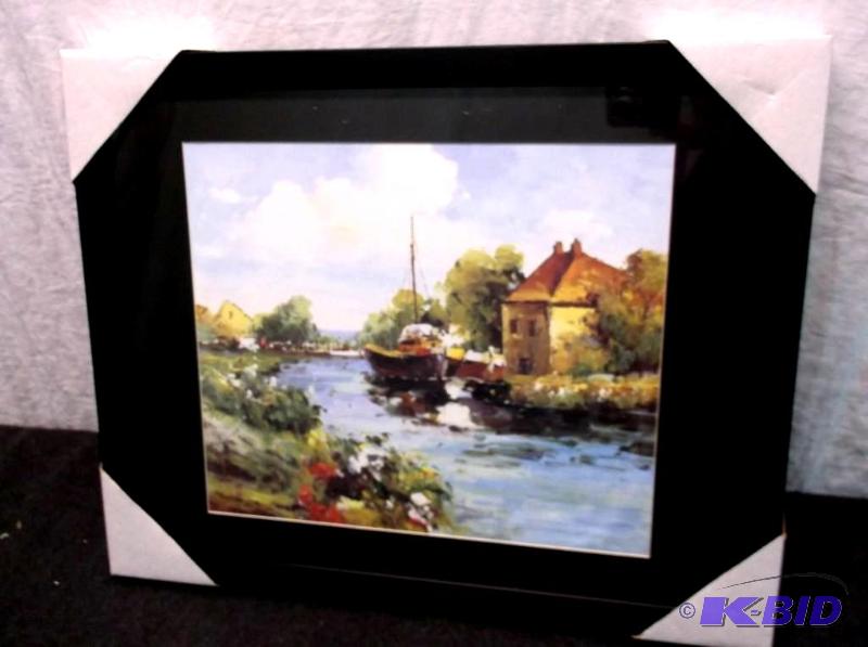lot 29 image: Beautiful framed scenery print measuring 19 5...