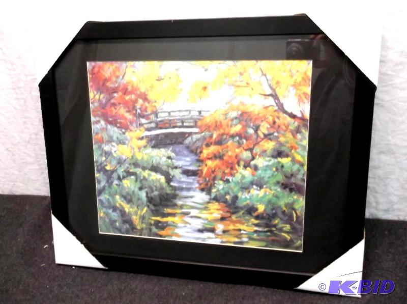 lot 30 image: Beautiful framed scenery print measuring 19 5...
