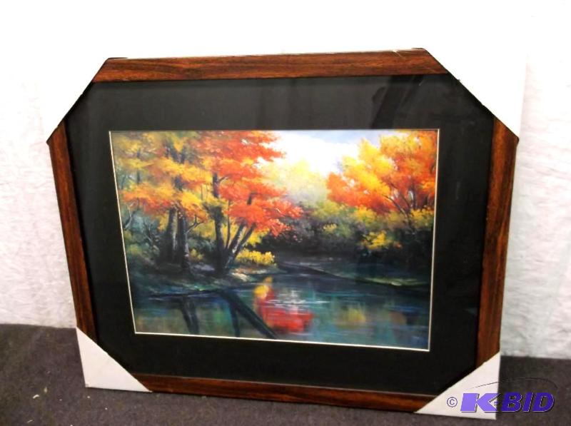 lot 33 image: Beautiful framed scenery print measuring 21 1...
