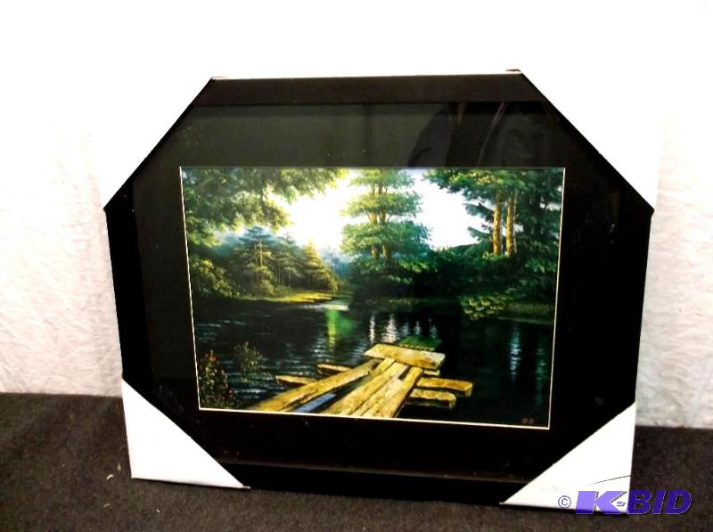 lot 34 image: Beautiful framed scenery print measuring 21 1...