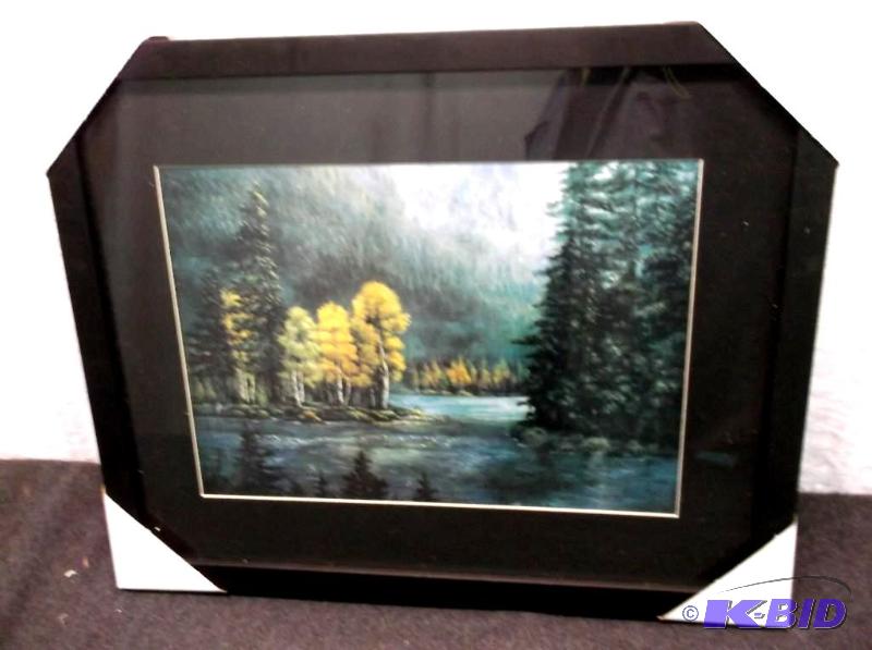 lot 35 image: Beautiful framed scenery print measuring 21 1...