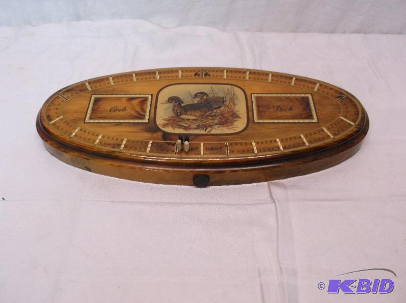 lot 54 image: Cribbage board measuring 17 14" L x 7 1...
