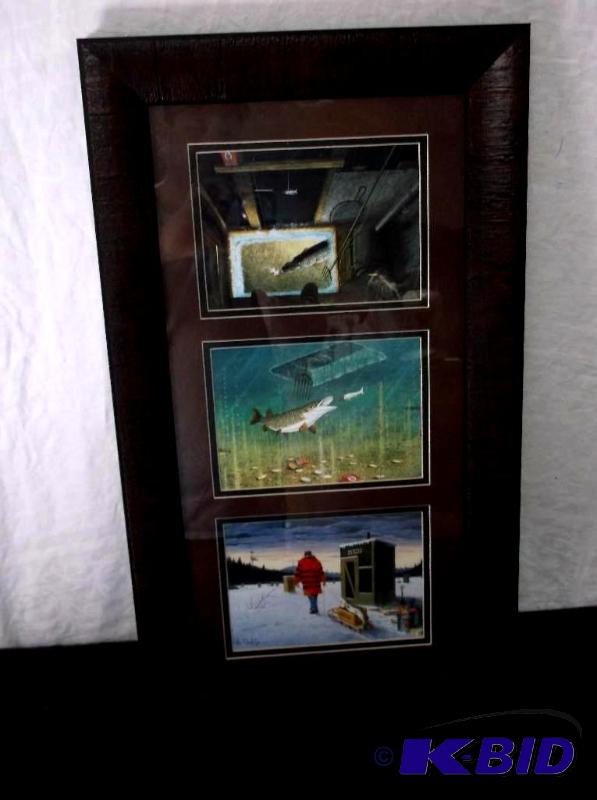 lot 7 image: Beautiful double matted framed Darkhouse tril...