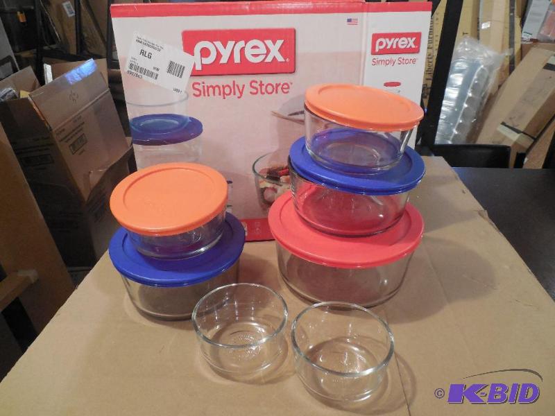 lot 1 image: New -Pyrex Simpley Store Glass Dish Set 12 pc
