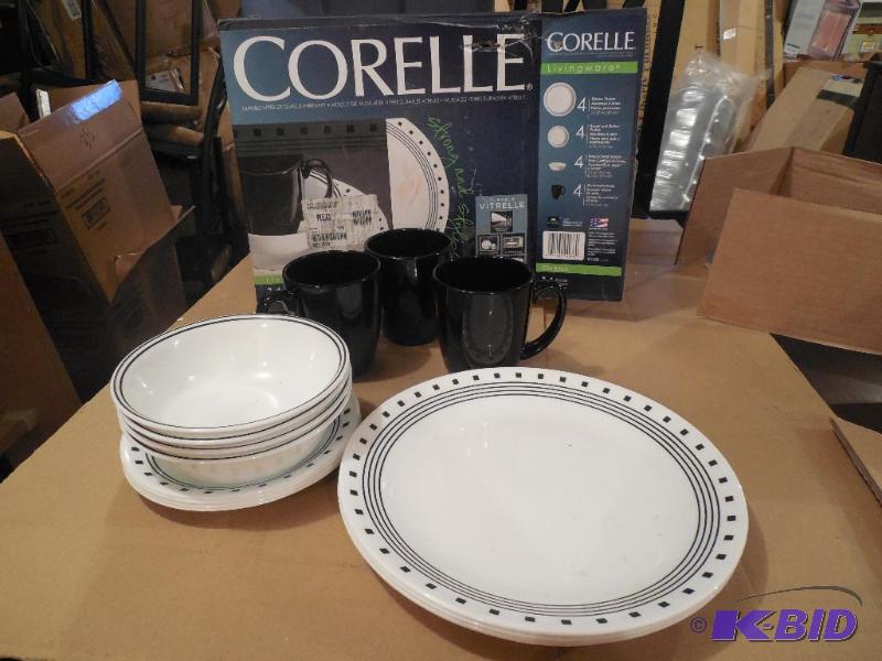 lot 2 image: New - Corelle 15 Piece Dish Set