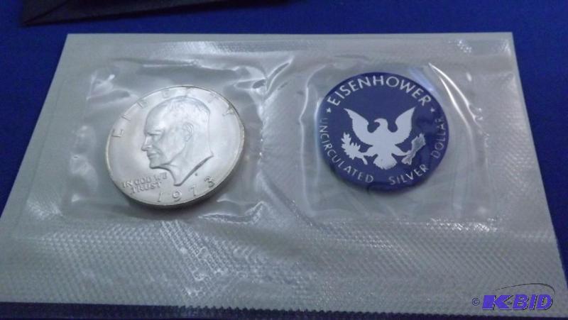 1973 S Eisenhower Dollar Uncirculated, 40% Si...