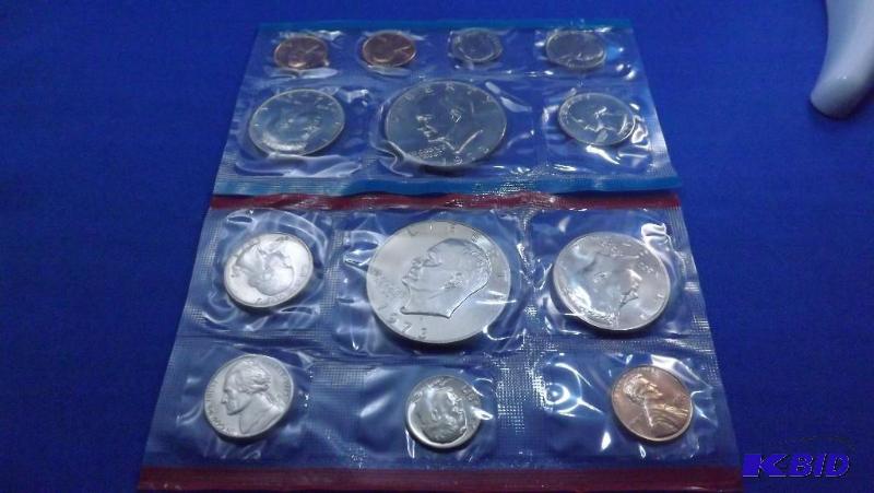 1973, 13 Coin Set, Uncirculated, P &amp D Tw...