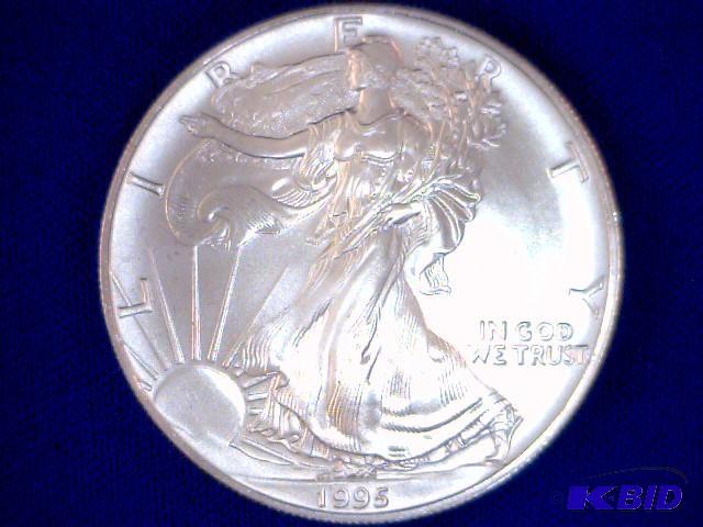 1995 Walking Liberty Dollar Coin, BU. 99.99% ...