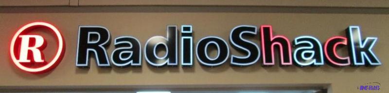 lot 1 image: Authentic Radio Shack lighted sign, made of i...