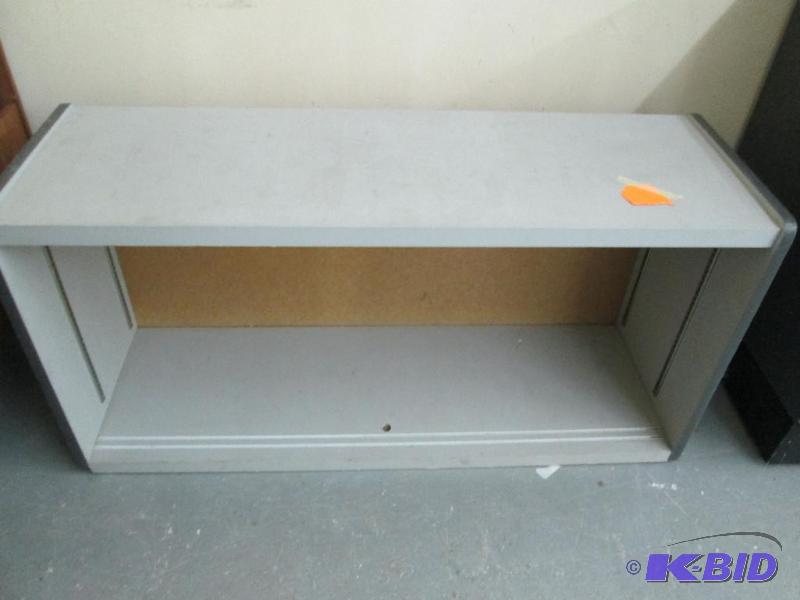 lot 11 image: Commercial display shelf, top is 4 feet x 16 ...