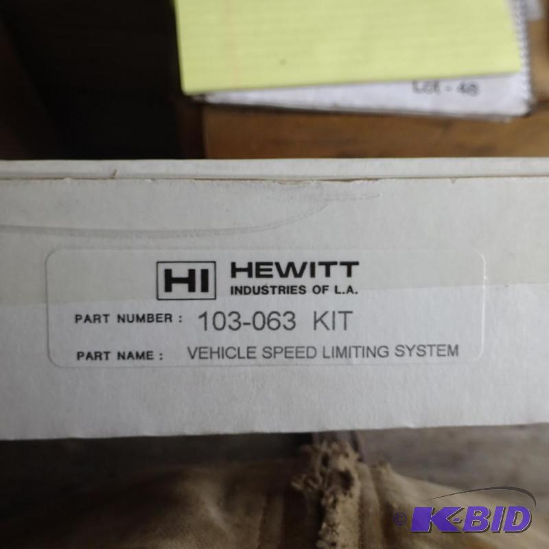 lot 47 image: Hewitt industries 103-063 kit. Vehicle speed ...