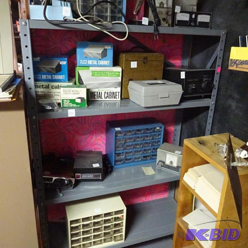 lot 106 image: 36 X 13 X 61 Metal Shelving Unit...