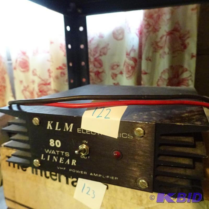 lot 122 image: KLM Electronics 80 Watt Linear VHF Power Ampl...
