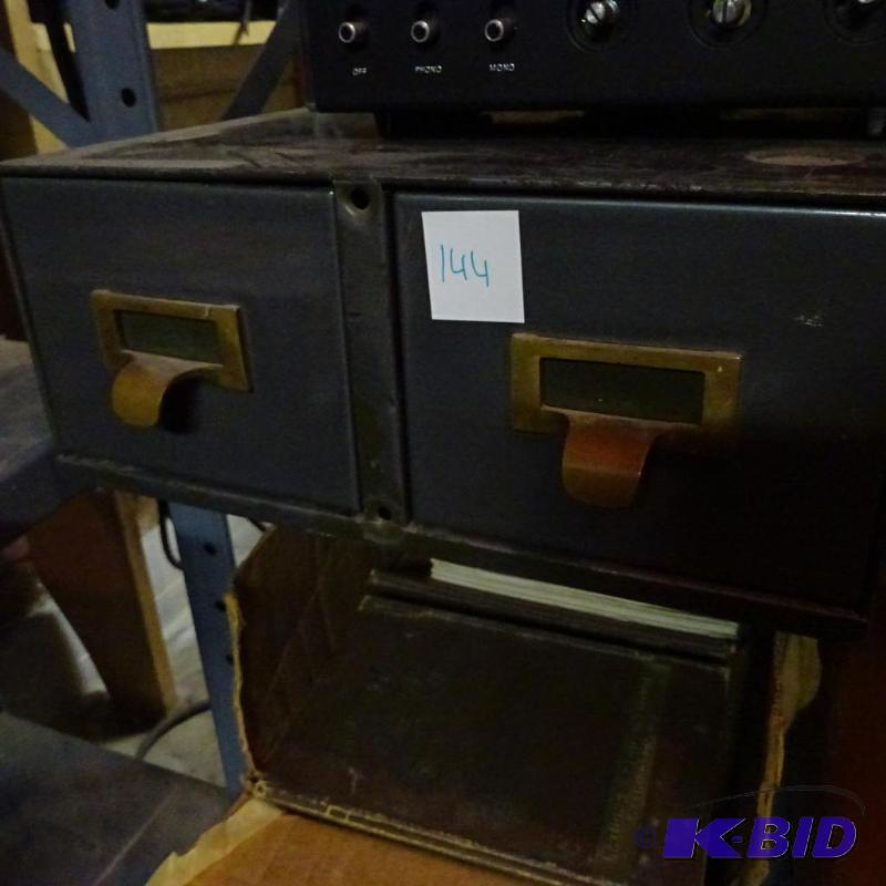 lot 144 image: 2 Drawer Index File Cabinet...