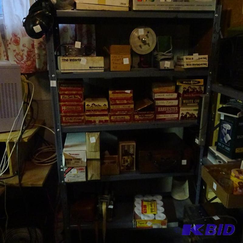 lot 154 image: Metal Shelving Unit 36 X 13 X 72 Bring Tools...
