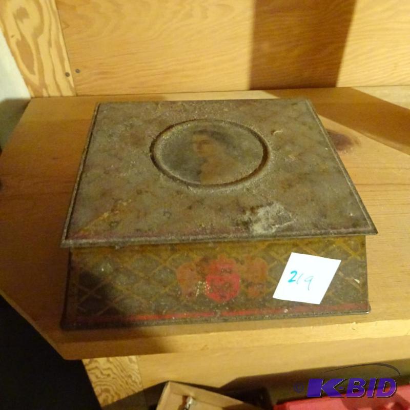lot 219 image: Vintage Metal Tin. MC Vitie and Price Coronat...