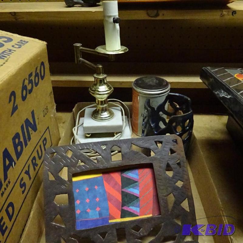 lot 231 image: Table Lamp, Metal Picture Frame...