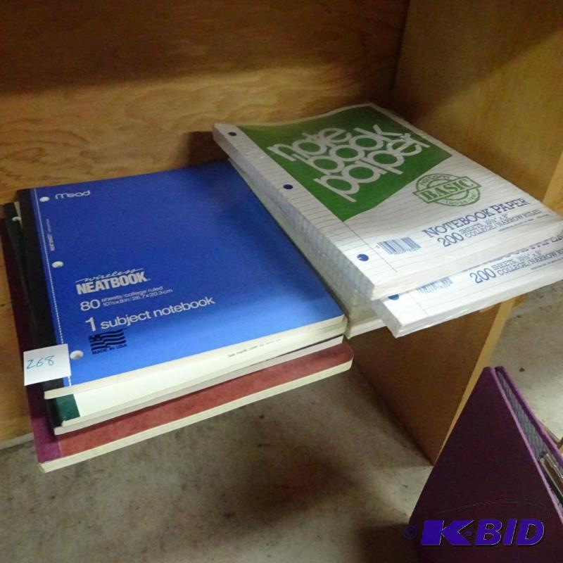 lot 268 image: Note Books and Note Book Paper...