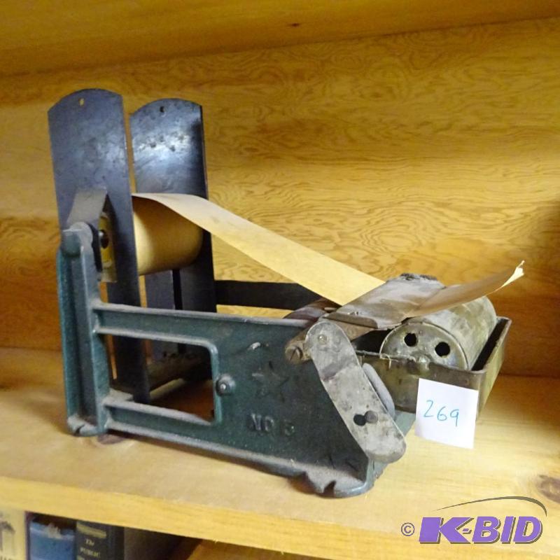 lot 269 image: Vintage Packing Tape Dispenser No 5 May 14 19...
