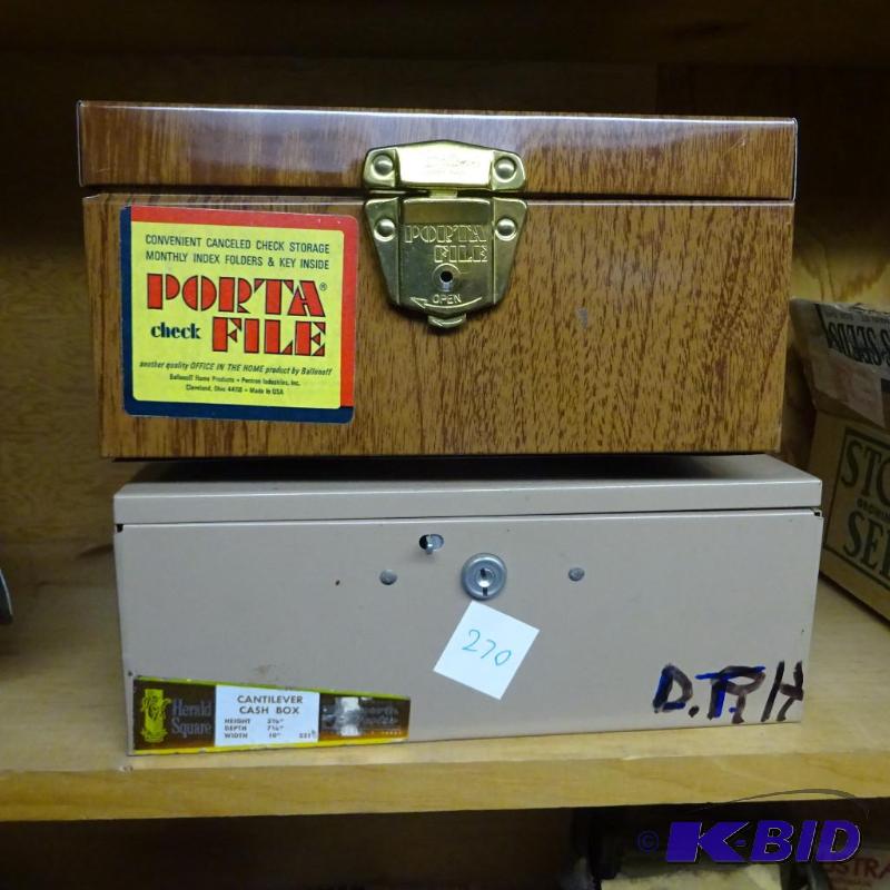 lot 270 image: Cash Box and Porta FIle...