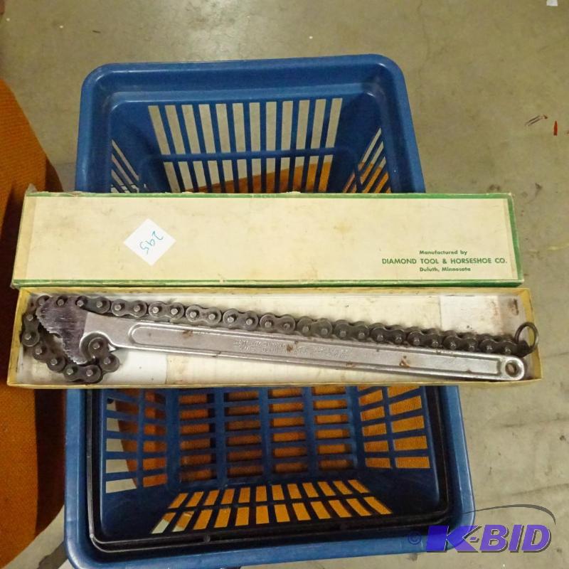 lot 295 image: Diamond Tool Chain Wrench...