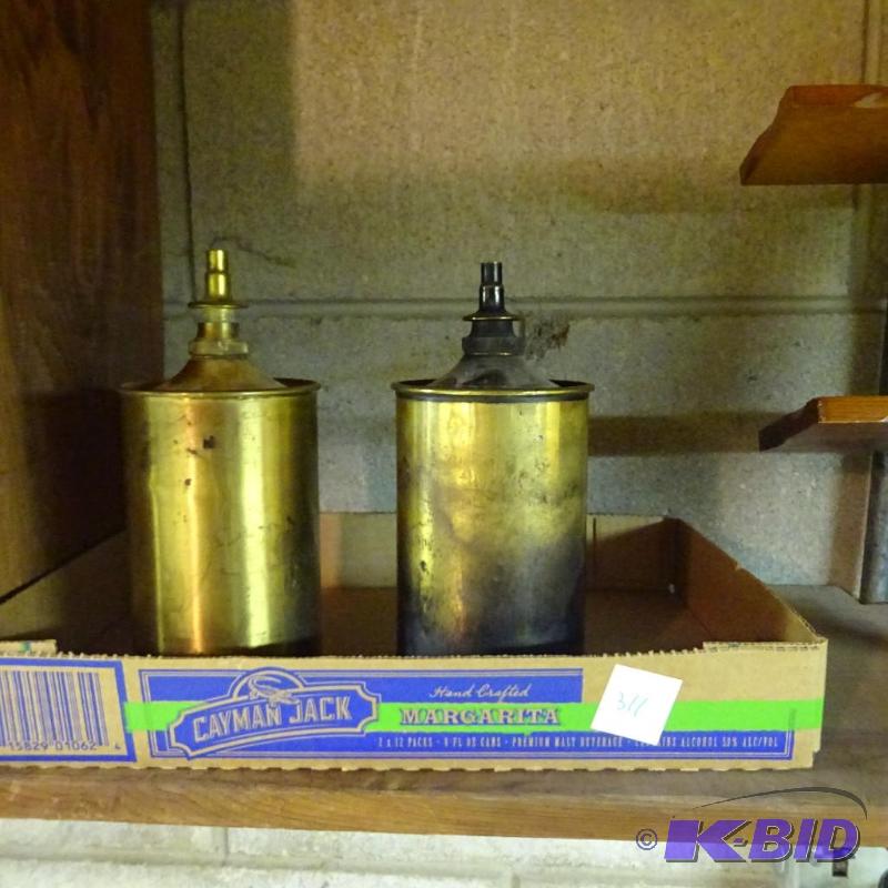 lot 311 image: Brass Cleaning Cans for Printing Presses...
