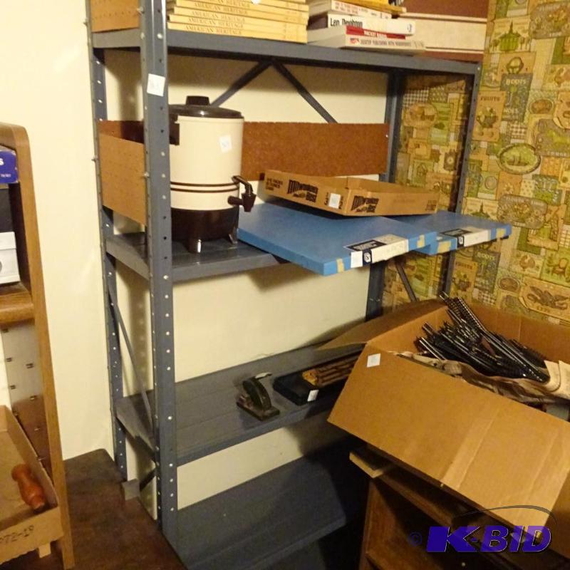 lot 345 image: Metal Shelving Unit 36 X 12 X 69...