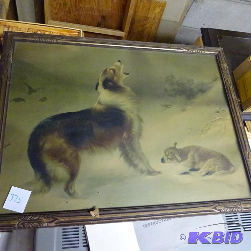 lot 375 image: Pound Print By W. Hunt 17 X13...