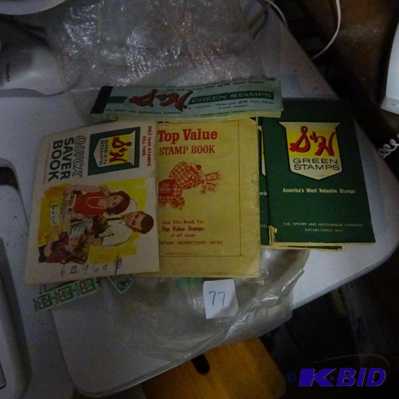 lot 77 image: Misc Green Stamp Books...
