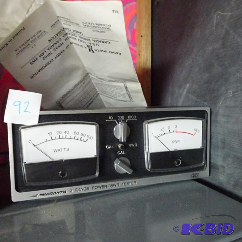 lot 92 image: Micvonta 3 Range Power SWR Tester...