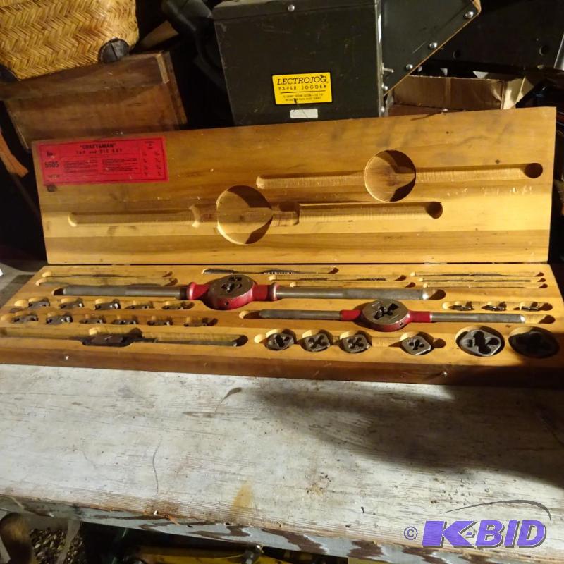 lot 133 image: Vintage Tap and Die Set. Craftsman...