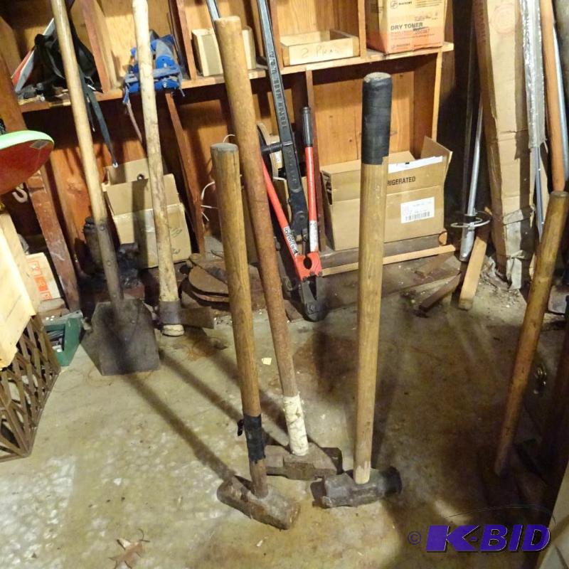 lot 143 image: 3 Long Handled Sledge Hammers...