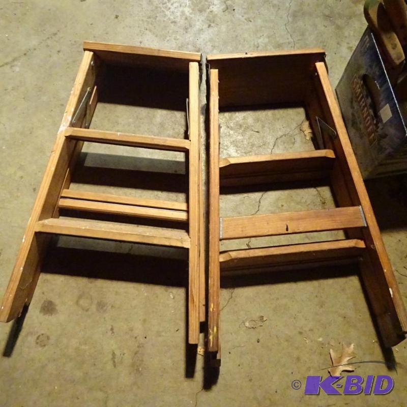 lot 223 image: 2 Wood Step Stools...