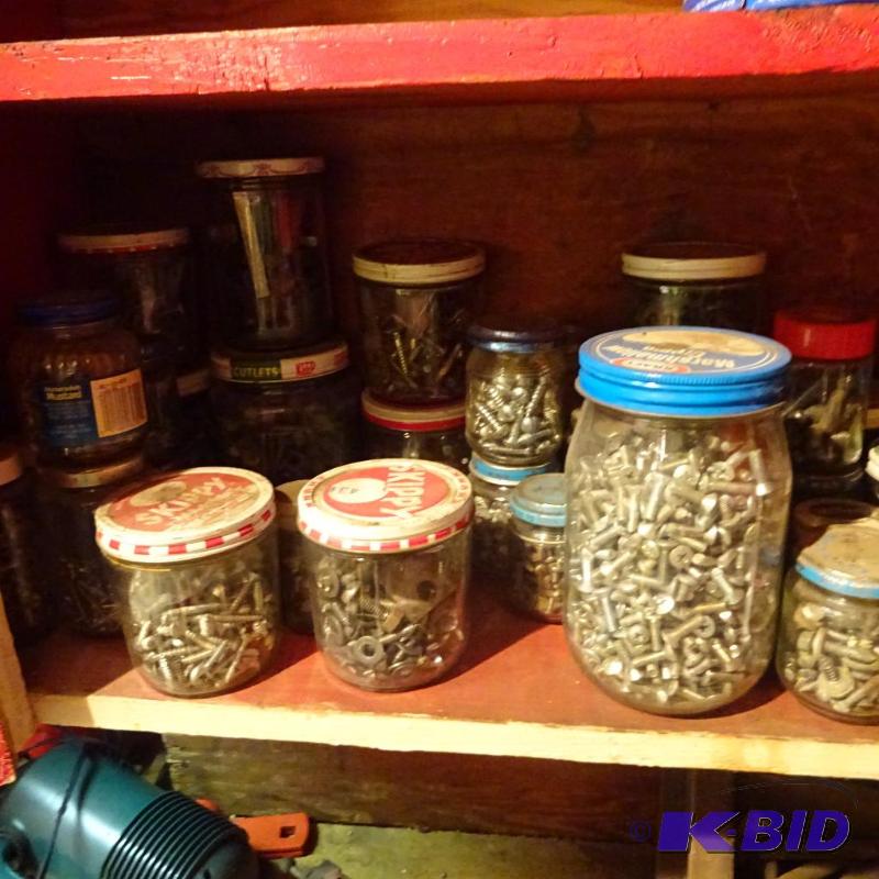 lot 228 image: Jars of Misc Hardware...