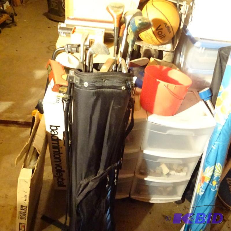 lot 249 image: Golf Bag with Misc Clubs...