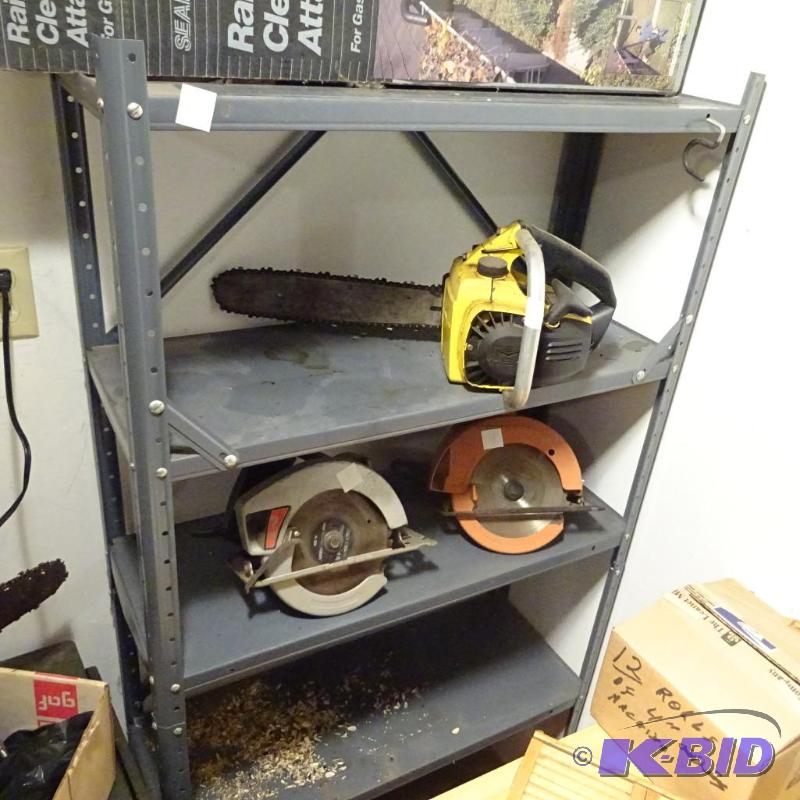 lot 271 image: Metal Shelving Unit. No Contents 31 X12 X 61...