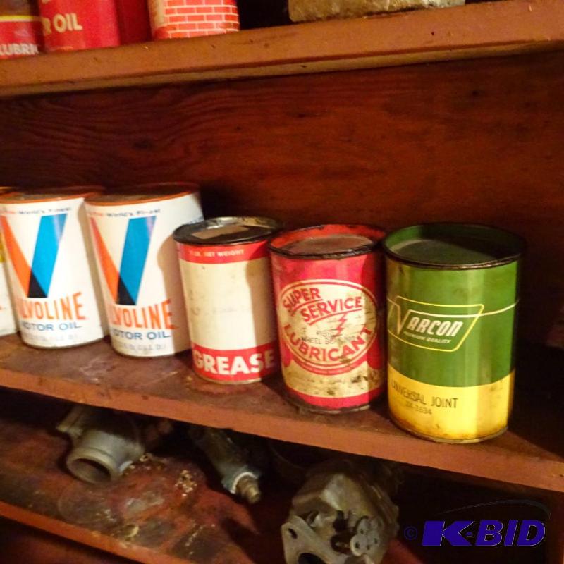 lot 32 image: Vintage Oil Cans...