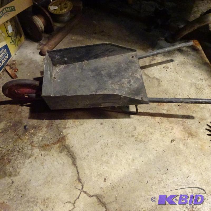 lot 53 image: Vintage Metal Mini Wheel Barrow...