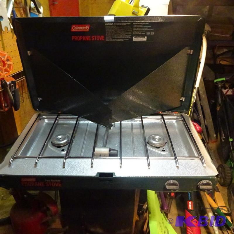 lot 74 image: Coleman 2 Burner Propane Camp Stove...
