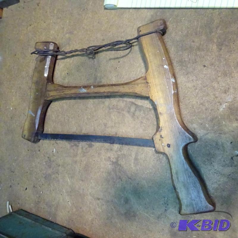 lot 96 image: Vintage Wood Saw...