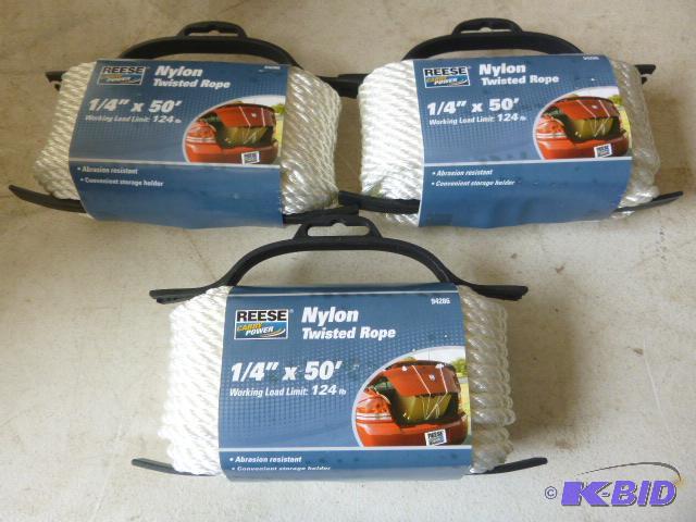 3 Spools of Reese Nylon Twisted Rope 14&quot...