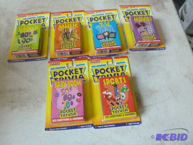 6 Packs of Pocket Trivia Cards...