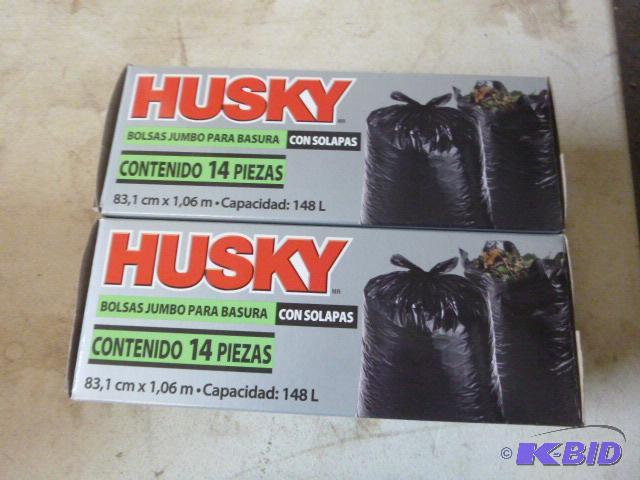 2 Boxes of Husky 39 Gallon Flap Tie Yard Bags...