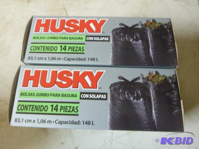 2 Boxes of Husky 39 Gallon Flap Tie Yard Bags...