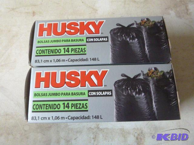 2 Boxes of Husky 39 Gallon Flap Tie Yard Bags...