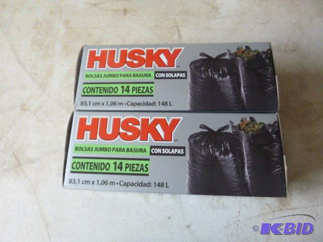 2 Boxes of Husky 39 Gallon Flap Tie Yard Bags...