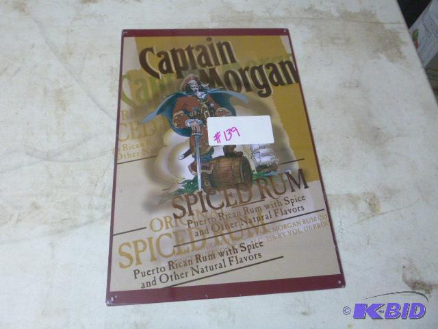 Metal Captain Morgan Sign 18&quot X 12&quot...